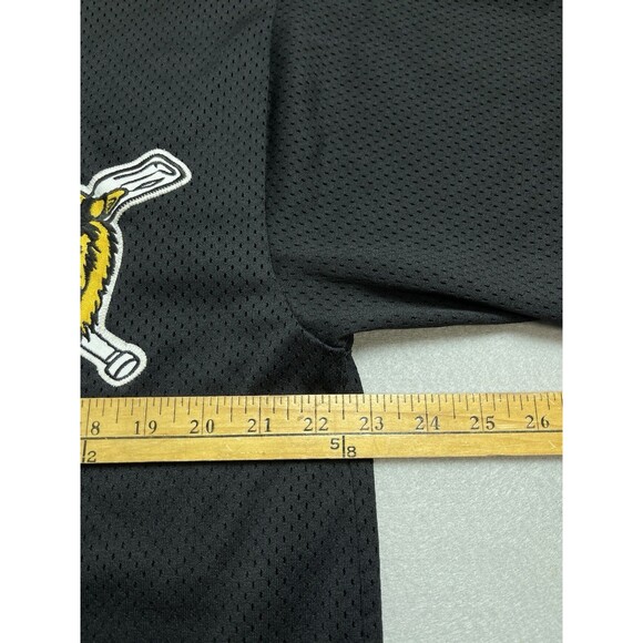 Vintage Don Alleson Athletic Black Baseball 2 Button Jersey Tiger Logo Mesh XL - Picture 8 of 9